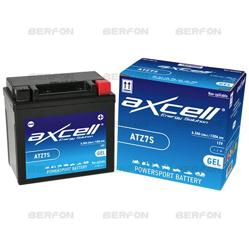 BATERIA AXCELL ATZ7S: 12V-6,3A (113x70x105mm)